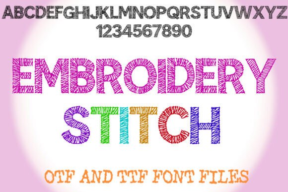Embroidery Stitch Font