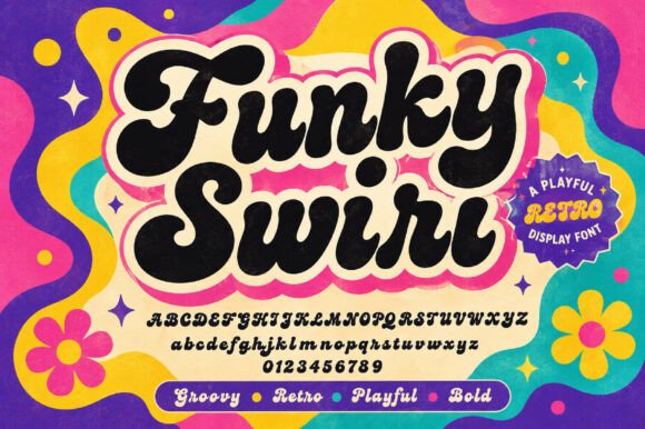Funky Swirl: A Vibrant Typography Choice